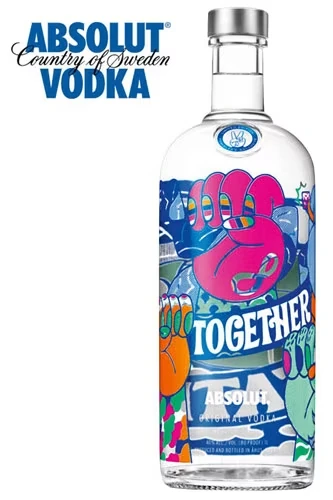 Absolut Together We Create Vodka - Rot