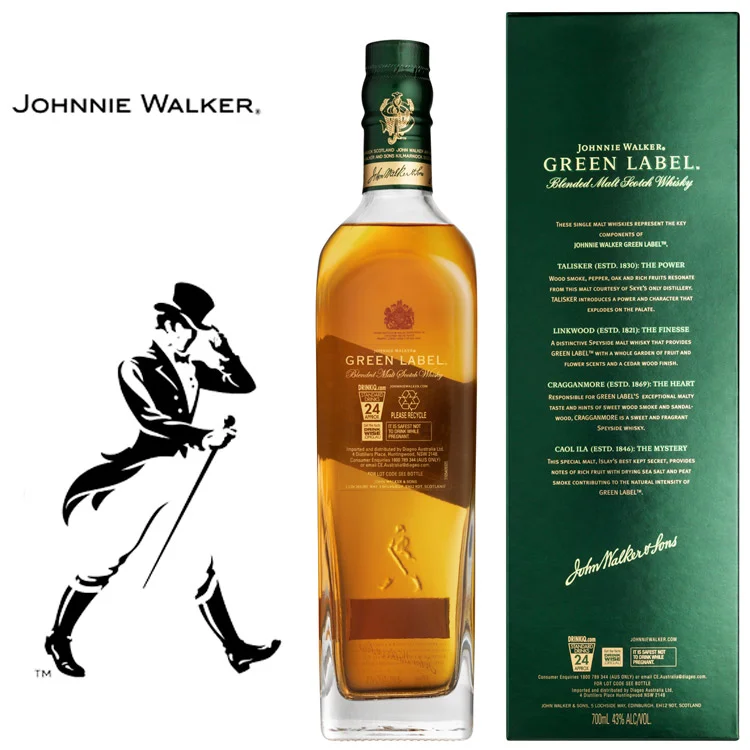 Johnnie Walker Green Label 15 Jahre Rückseite
