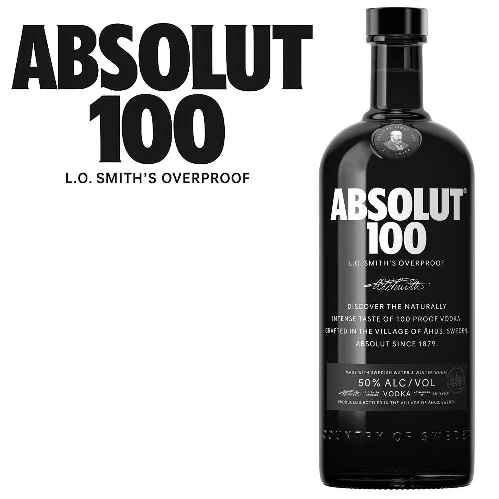 Absolut 100 Vodka - 50% Vol. / 1 Liter