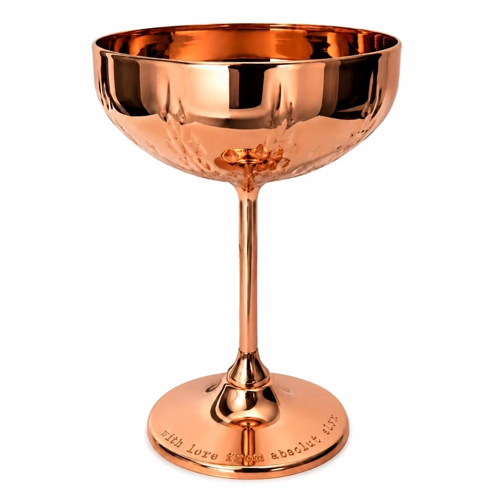 Absolut Elyx Martini Glas aus Kupfer