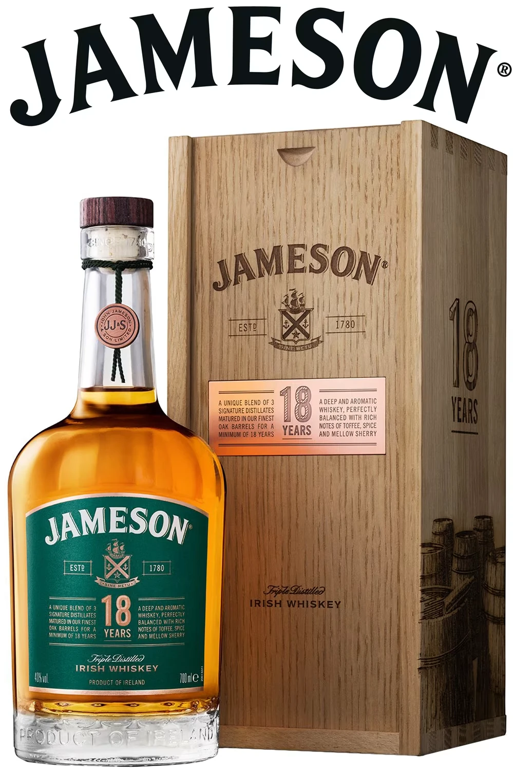 Jameson 18 Jahre in Holzbox