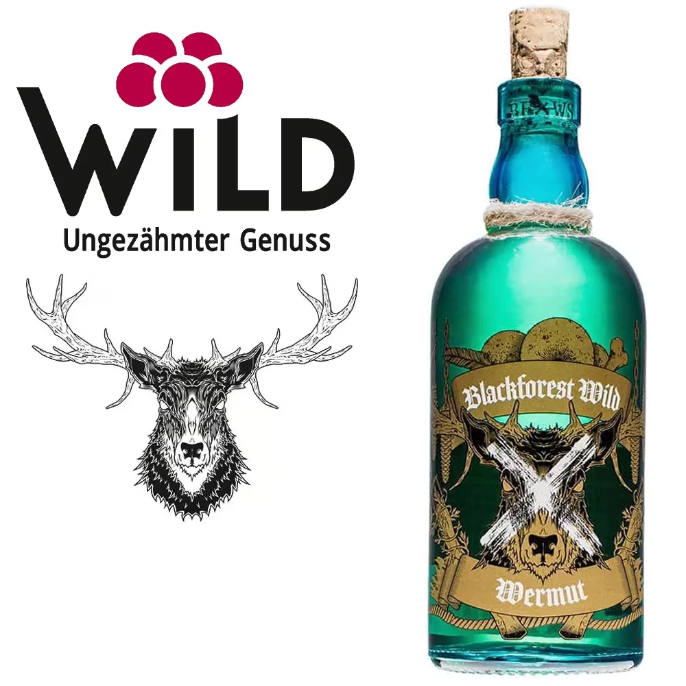 Wild Blackforest WermutAlkohol, Getränk, Antilope, Absinth