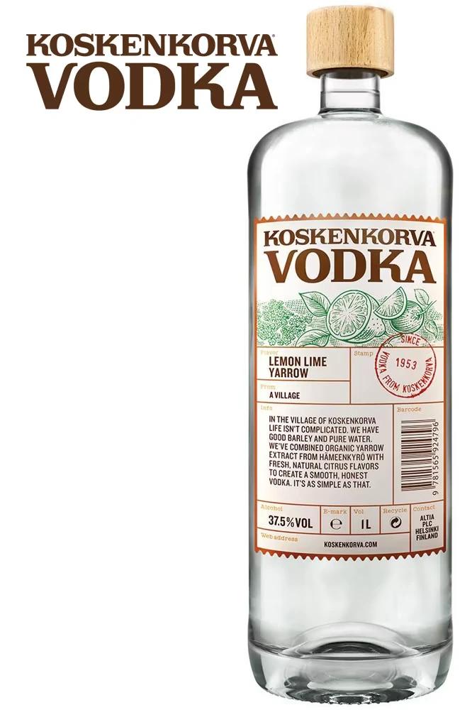 Koskenkorva Lemon Lime Yarrow Vodka