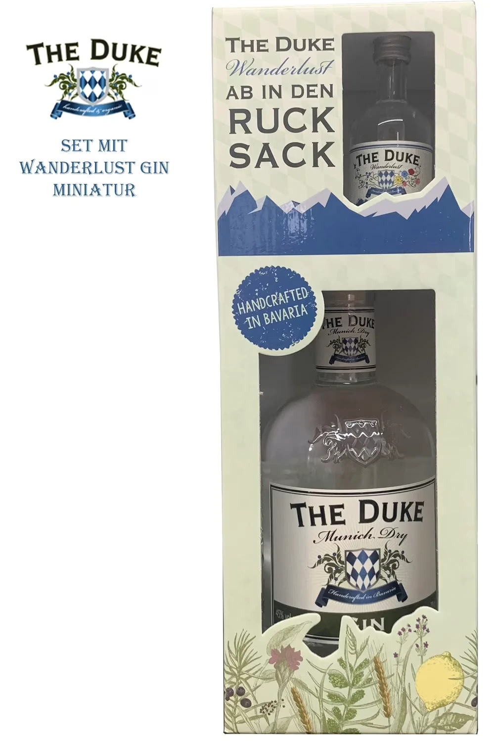 The Duke Gin & Duke Wanderlust Gin Miniatur