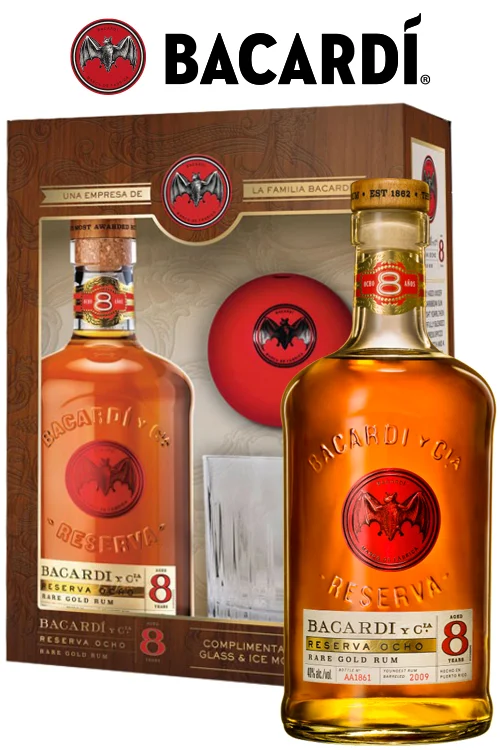 Bacardi 8 Jahre Rum Geschenkset