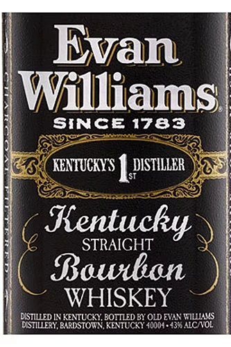 Evan Williams Black Label Whiskey