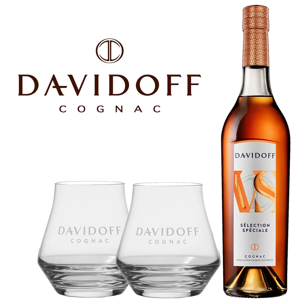 Davidoff VS Cognac, Alkohol, Getränk, Glas, Weinflasche