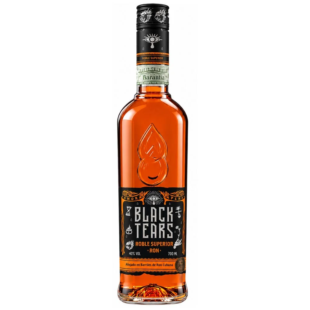Whiskey, Rum?, Aged liquor, Black Tears, Ron Cubano, whisky, ron, flasche, transparent, orange