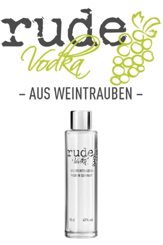 rude Weintrauben Vodka