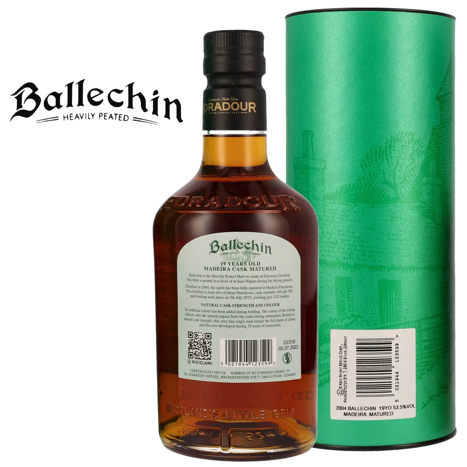 Ballechin Madeira Cask - 19 Jahre - Rückseite