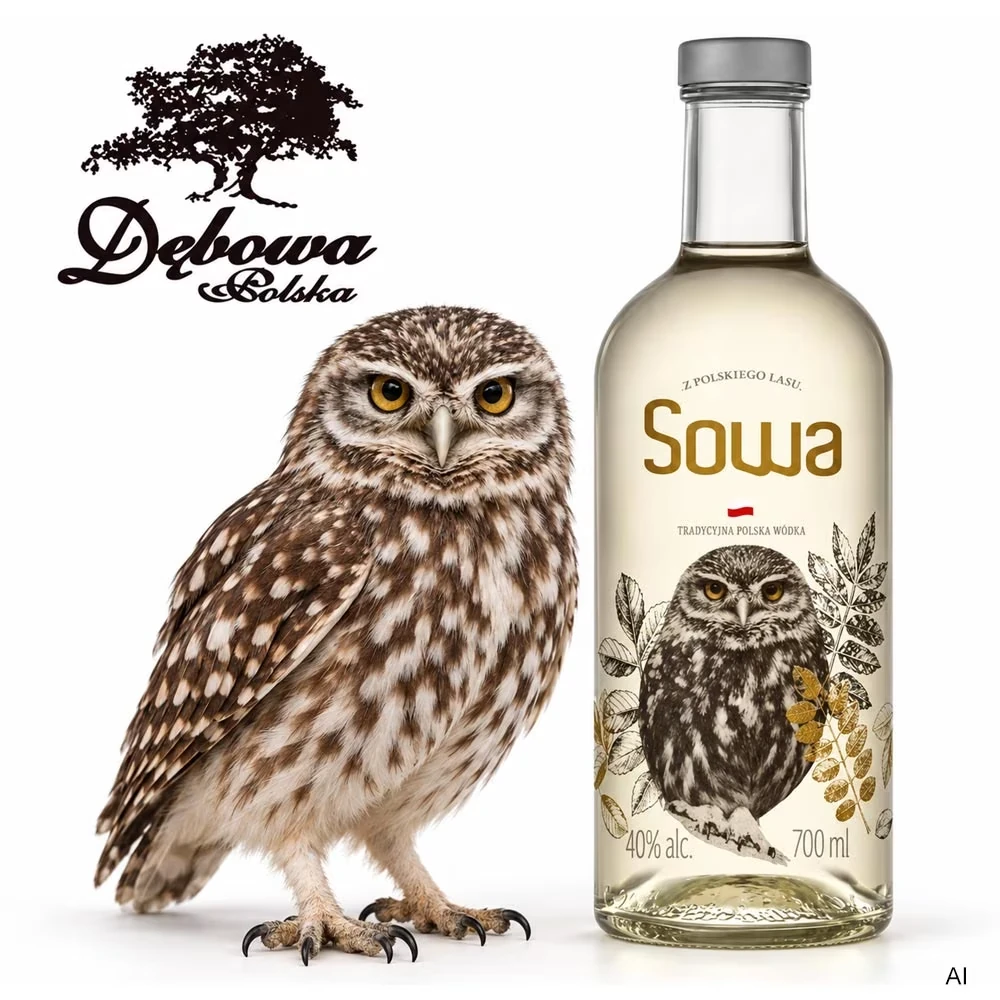 Debowa Sowa / Eule Vodka - 40% Vol. / 0,7 Liter