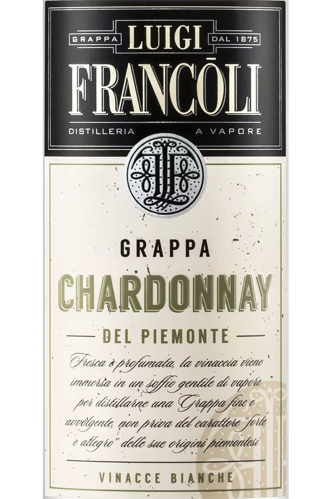 Luigi Francoli Chardonnay Grappa - Etikett