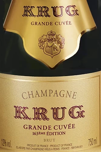 Krug Grand Cuvée Champagner Etikett