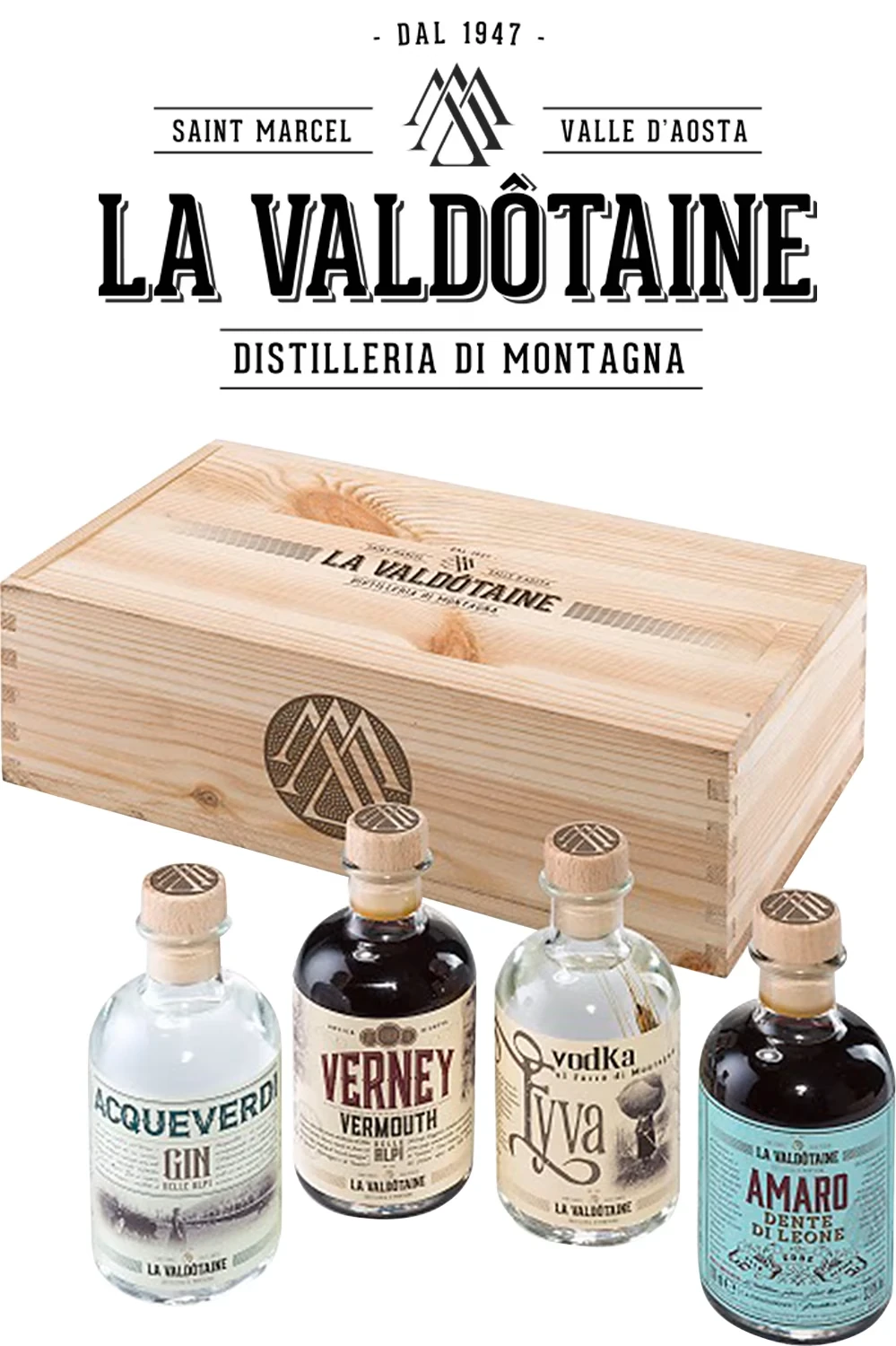 La Valdôtaine Tasting Set in Holzbox
