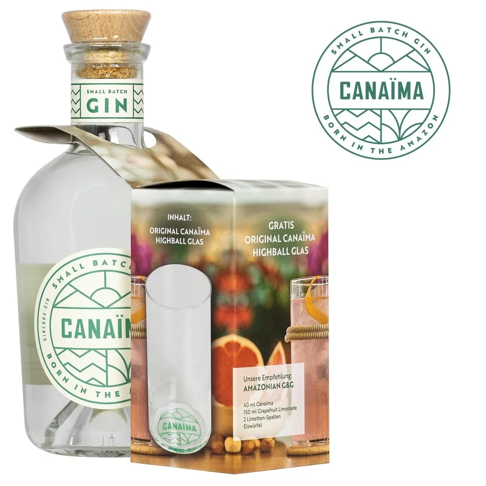 Canaïma Small Batch Gin mit Original Highball Glas