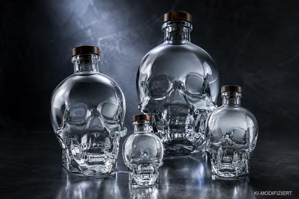Crystal Head Vodka Standardsortiment in verschiedenen Flaschengrößen