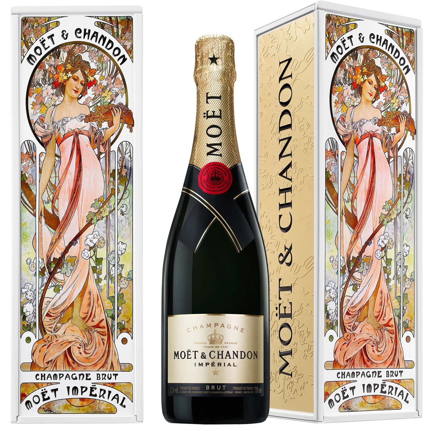 Moët & Chandon Brut - Alphonse Mucha Metallbox White Flower