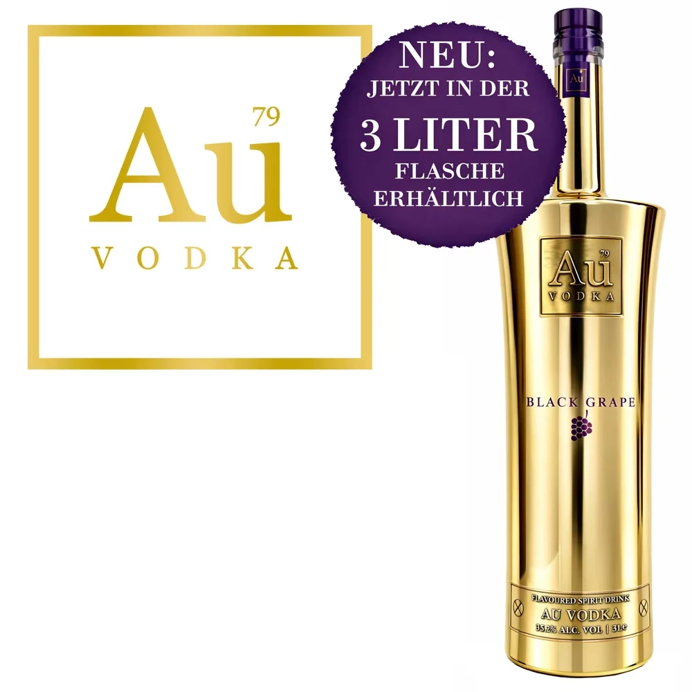 vodka, gold bottle, black grape, flavored, 3 liter