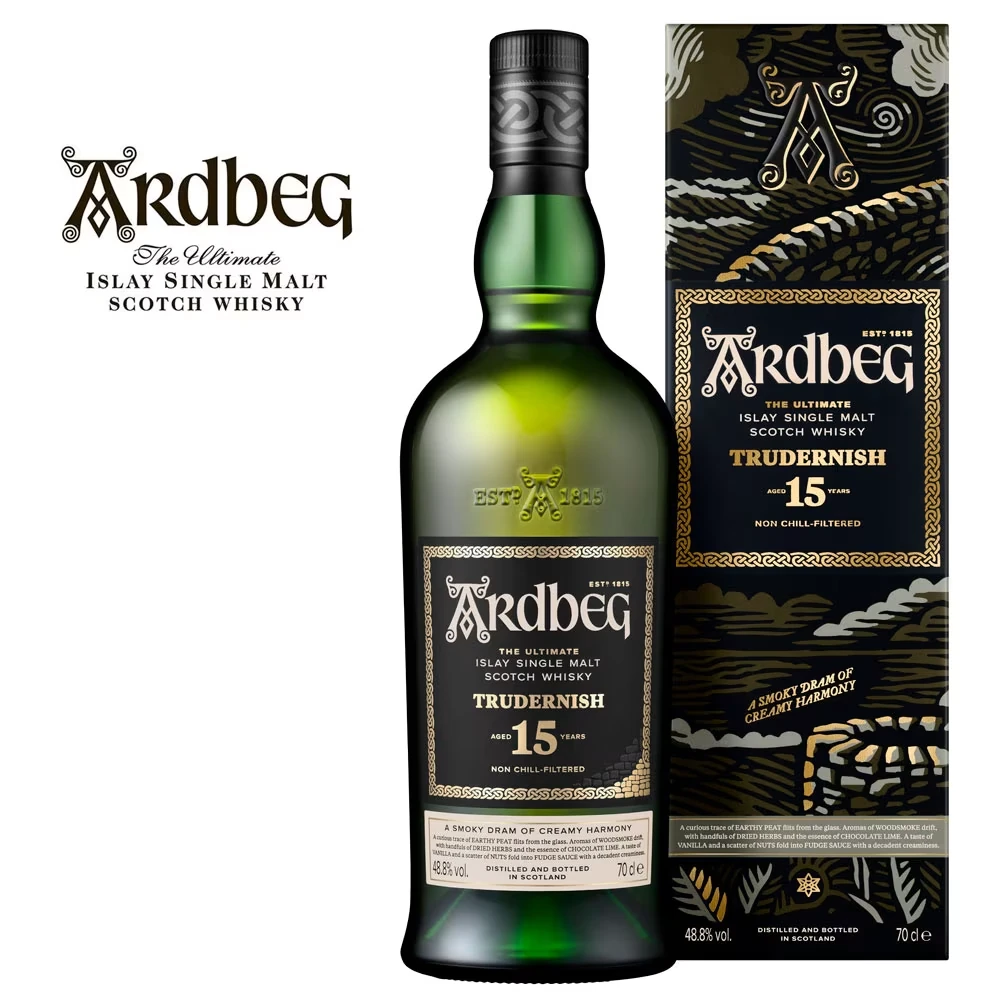 Ardbeg Trudernish 15 Jahre Whisky mit Flasche und Box