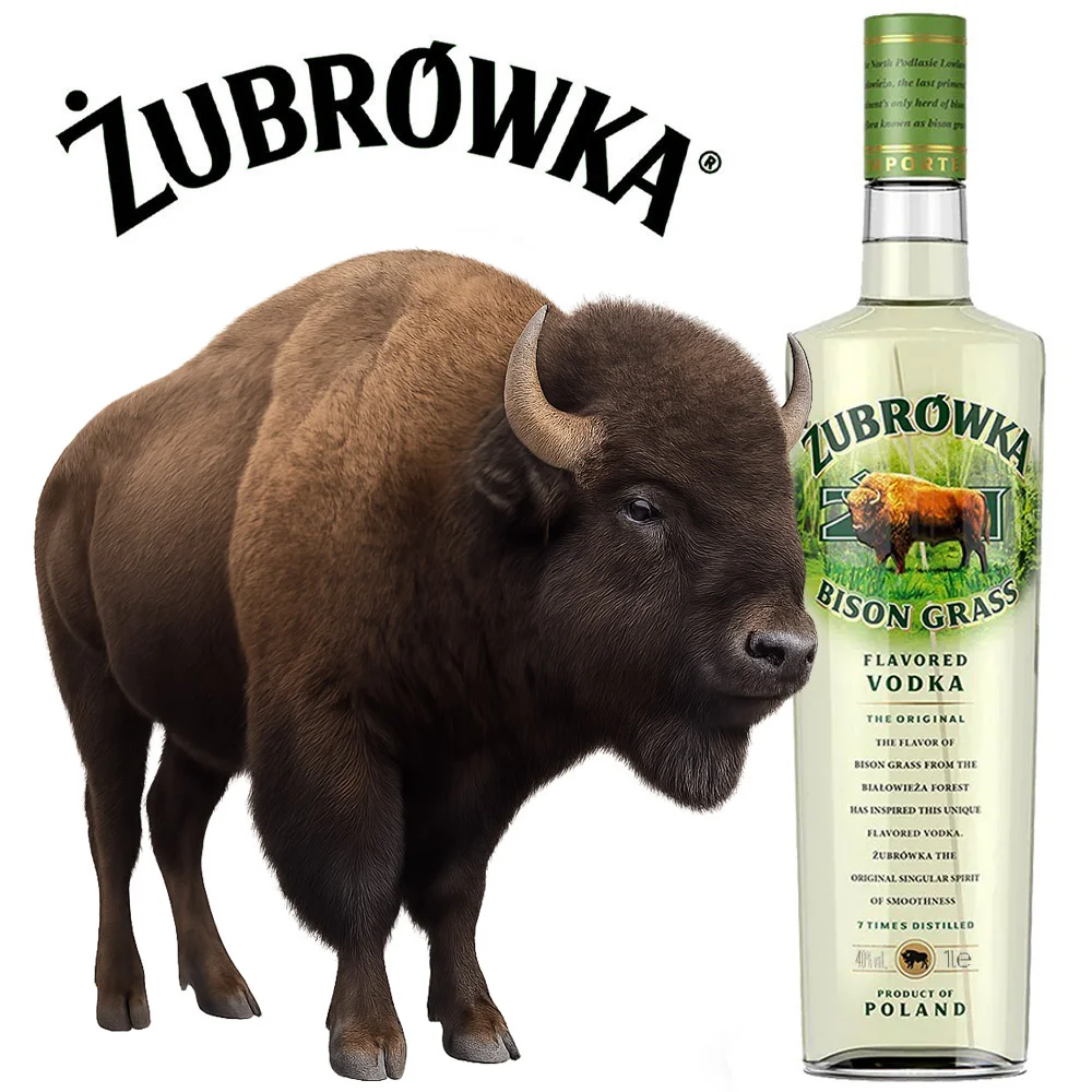 Zubrowka Bison Gras Vodka 1 Liter