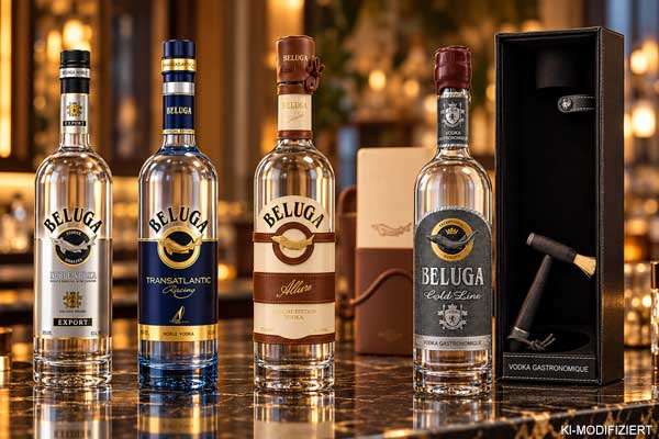 Wodka, Flasche, Beluga, Gastronomie, Geschenkset