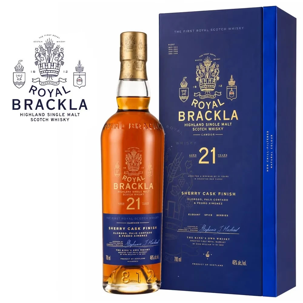 Hochland Einzelfass, Schottischer Whisky, Sherry-Finish, 21 Jahre, Eichenflasche
