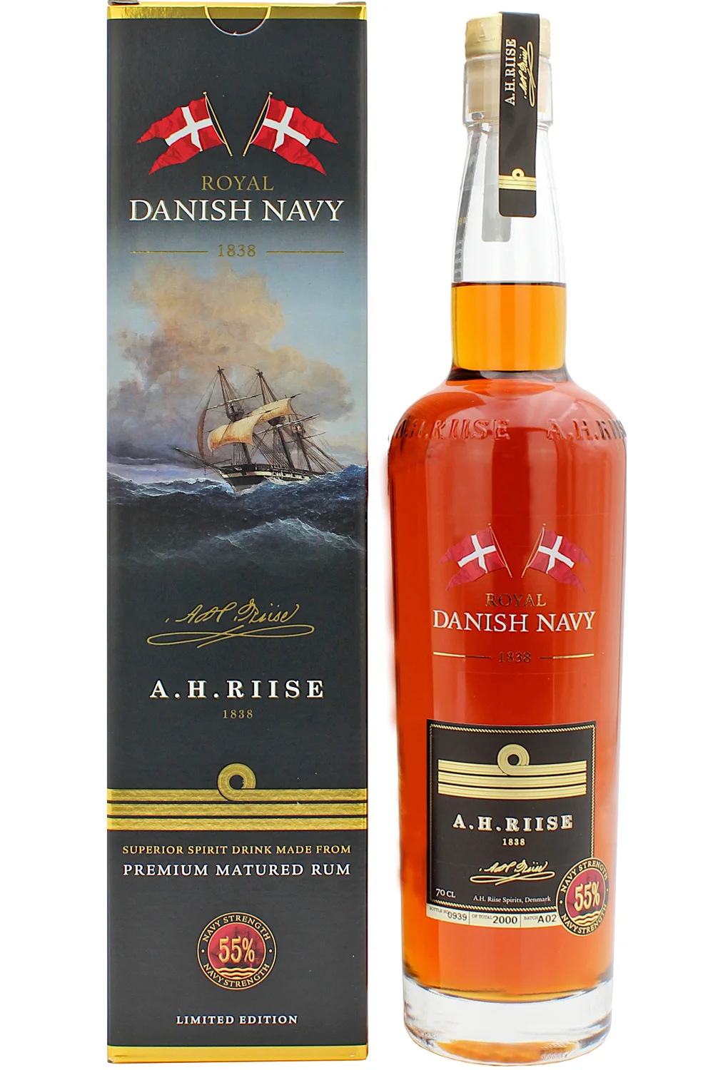 A.H. Riise Royal Danish Navy Strength Rum
