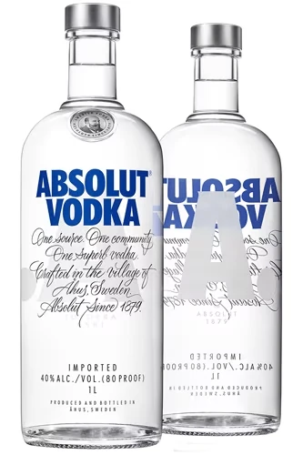 Absolut Blue Vorder- und Rückseite