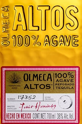 Olmeca ALTOS Reposado Tequila - Etikett