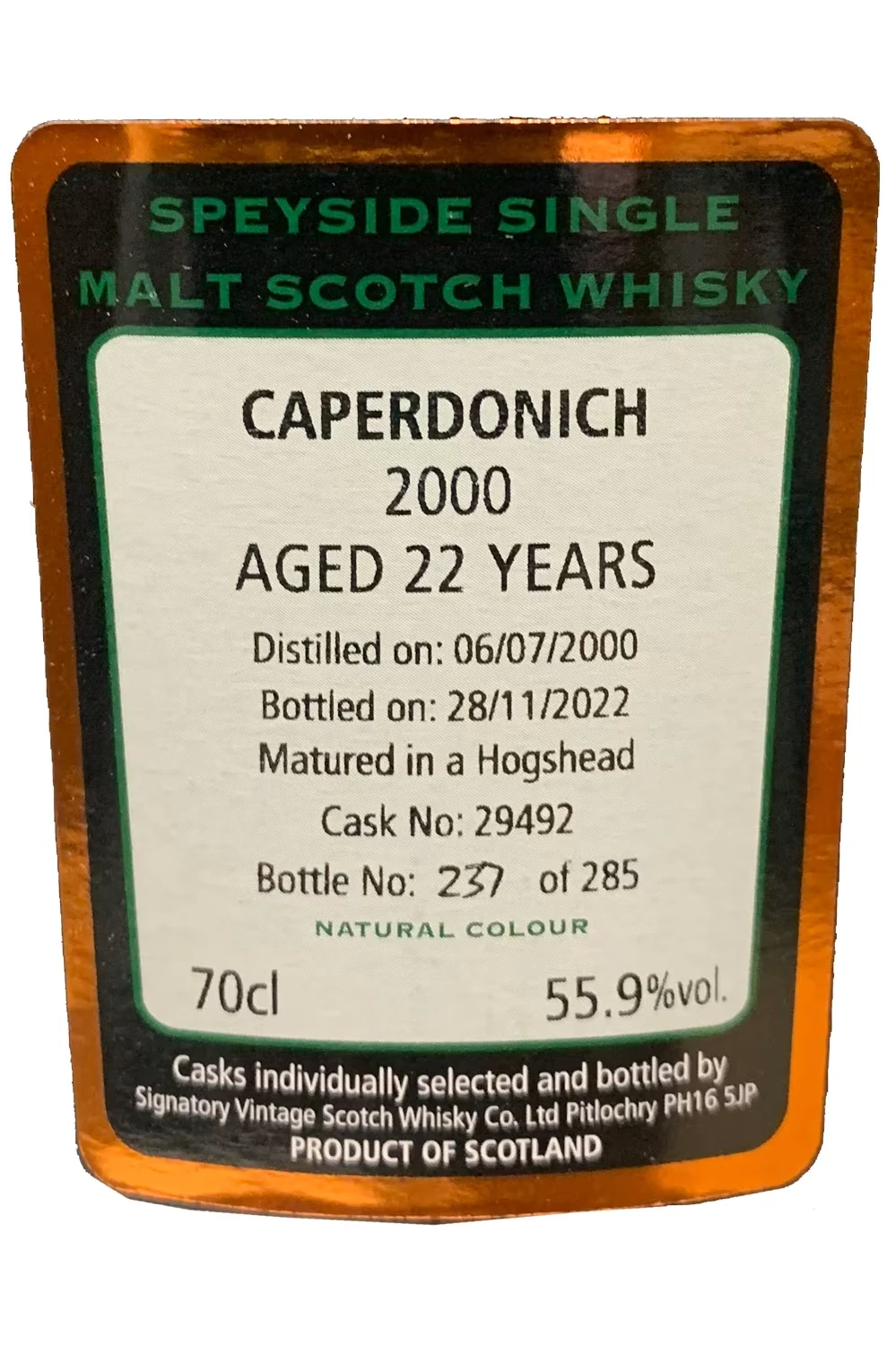 Caperdonich 2000 - Signatory 22 Jahre