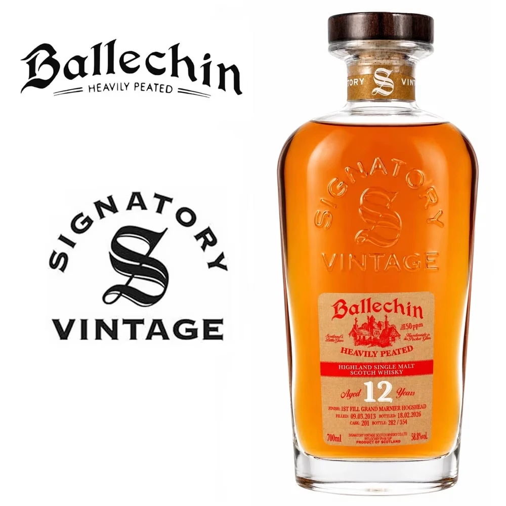Ballechin 2012 - 12 Jahre Signatory - 1st Fill Grand Marnier Cask