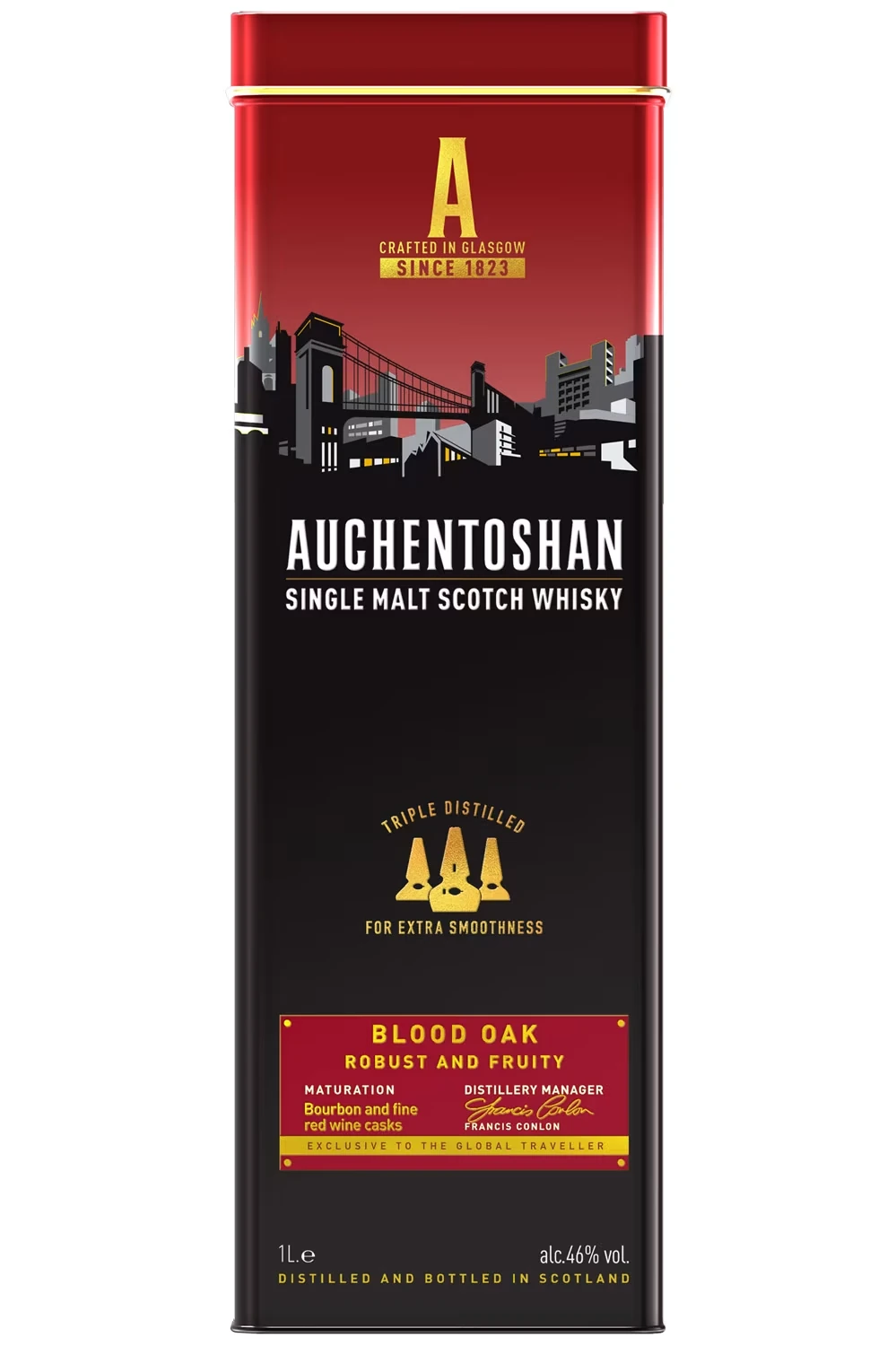 Auchentoshan Blood Oak - Metall Box