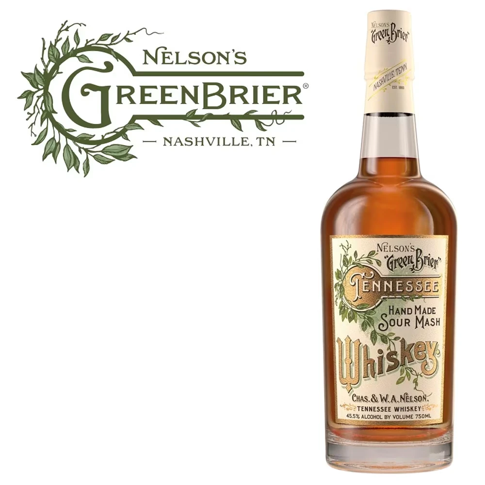 Tennessee Whiskey, Hand Made, Sour Mash, Glass Bottle, Greenbrier