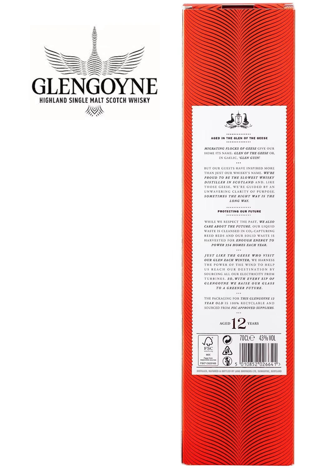 Glengoyne 12 Jahre Box Rückseite