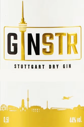 GINSTR Stuttgart Dry Gin Etikett