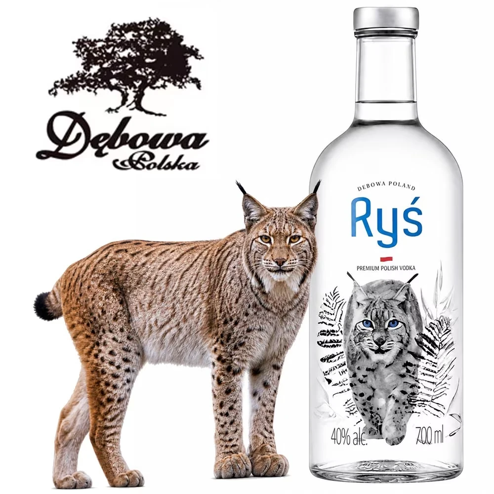 Debowa Crystal Ryś / Luchs Vodka - 40% Vol. / 0,7 Liter