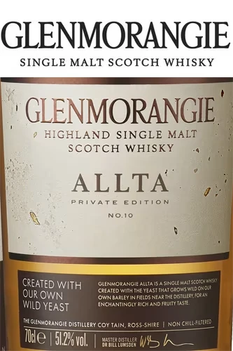 Glenmorangie Allta - Etikett
