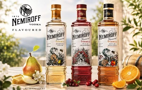 Nemiroff Flavoured Vodka Sortiment mit Burning Pear, Wild Cranberry und Bold Orange