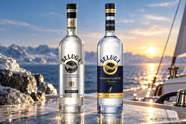 Beluga Noble und Beluga Transatlantic Racing Vodka als Standardsortiment