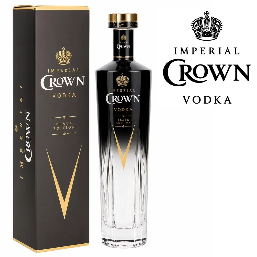 Imperial Crown Black Edition Vodka mit Geschenkbox – 40% Vol.
