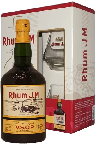 J.M. Rhum VSOP & 2 Gläser