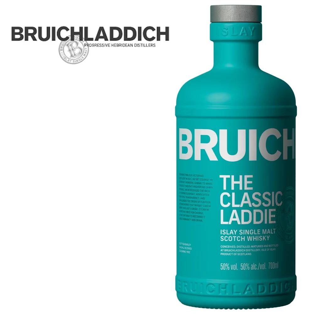 Wodka-Flasche, Flasche, Teal Farbe, The Classic Laddie, Islay Whisky