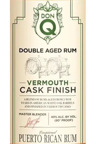 DON Q Vermouth Cask Finish Rum - Etikett