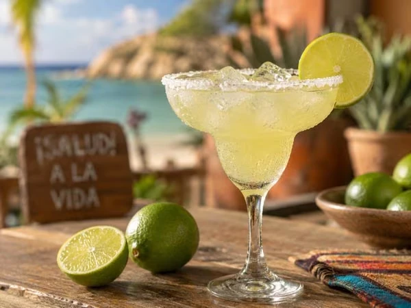 Margarita Cocktail aus Mexiko mit Salzrand und Limette