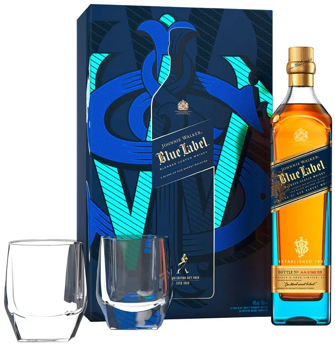 Johnnie Walker Blue Label Geschenkbox & 2 Tumbler