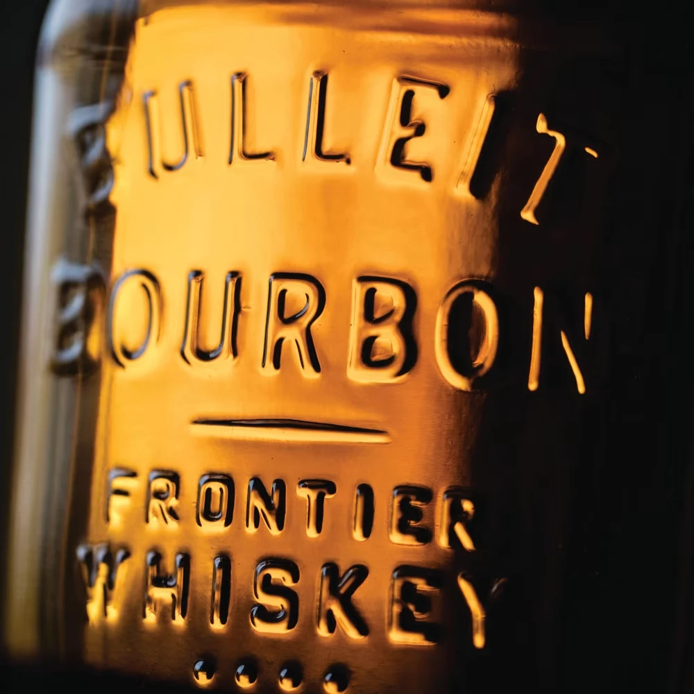 Flasche, Whisky, Frontier, Glasflasche, Barrel-Label