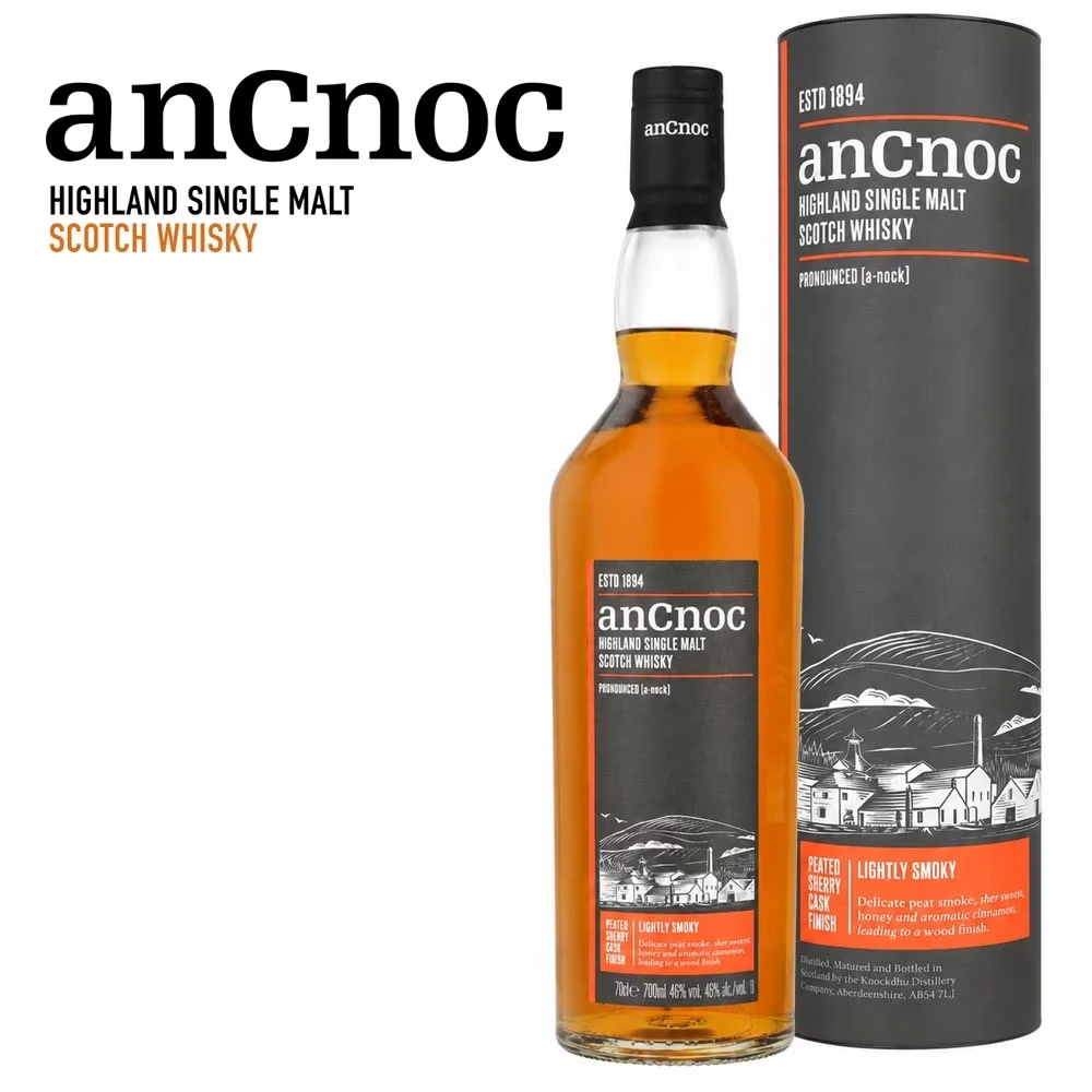 anCnoc Peated Sherry Cask Finish - 40% Vol. / 0,7 Liter
