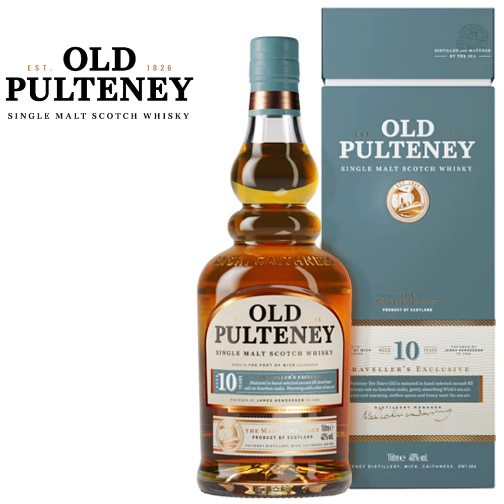 Old Pulteney 10 Jahre Single Malt Whisky mit Box