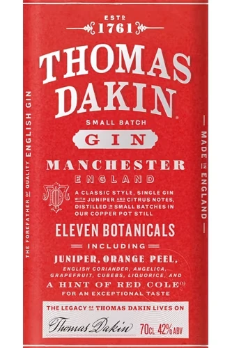 Thomas Dakin Small Batch Gin Etikett