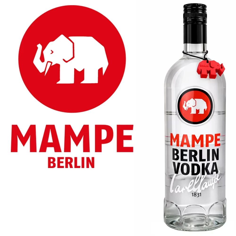 Elefant, Berlin Vodka, Mampe, Logo, Flasche